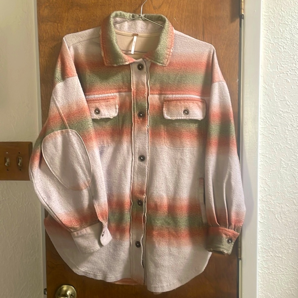 Free People button up flannal shirt.